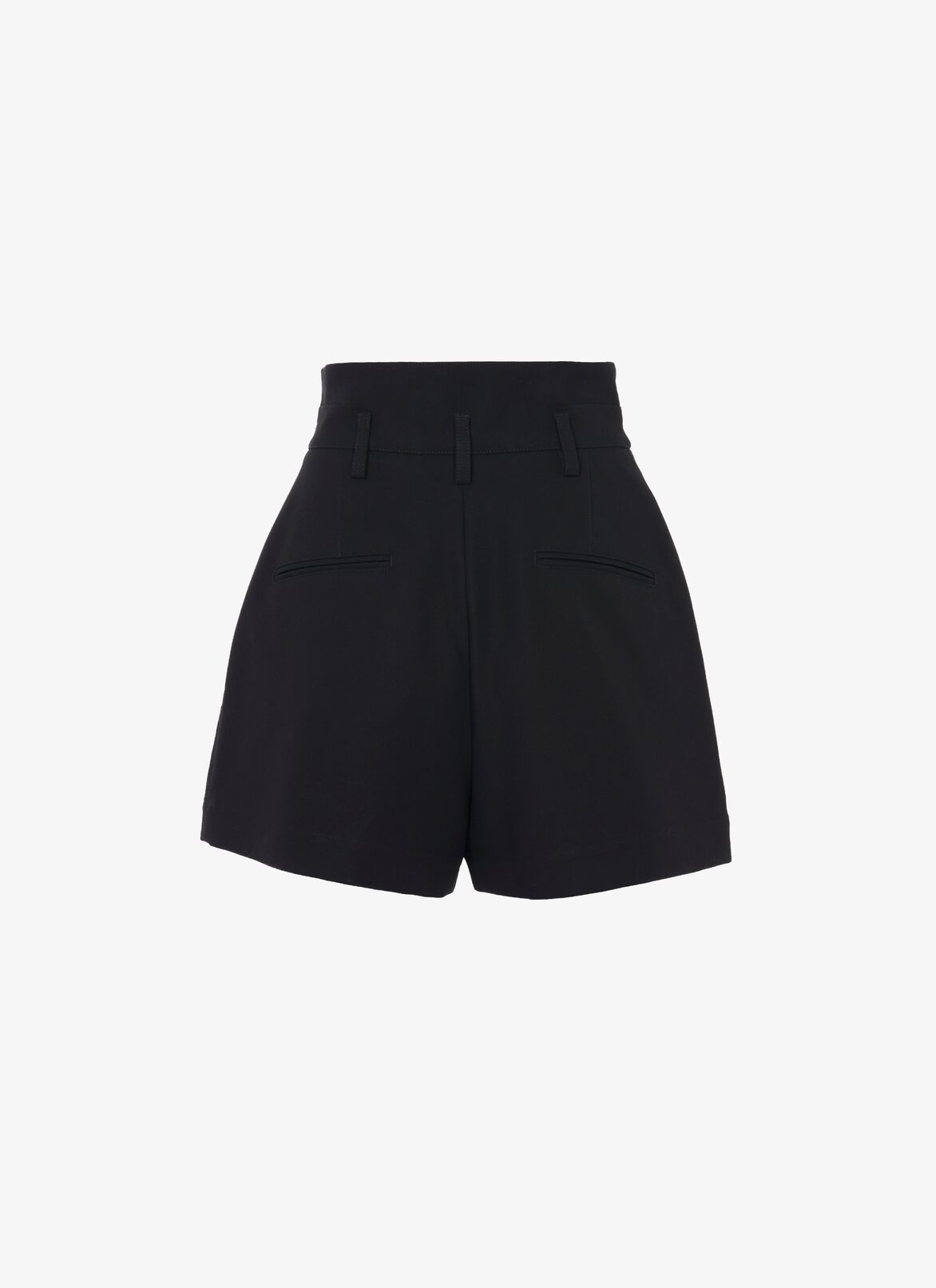 HIGH-WAIST COTTON SHORTS ALAÏA BLACK HIGH-WAIST COTTON SHORTS